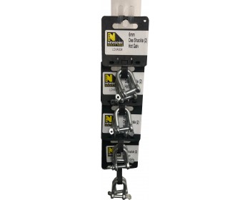 Clip Strip of 6mm Hot Galvanised Dee Shackles (2pc)